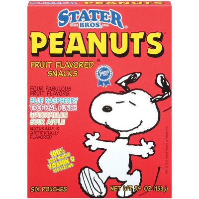 Stater Bros. Blue Raspberry/Tropcial Punch/Watermelon/Sour Apple Fruit Flavored Snacks 6 Ct Box