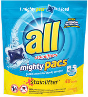 all® stainlifter® mighty pacs® Laundry Detergent 48 Loads 33.8 oz. Pouch