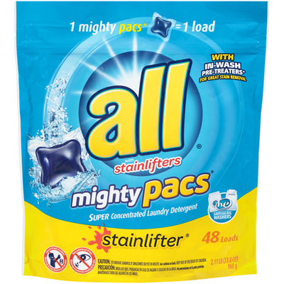 all® stainlifter® mighty pacs® Laundry Detergent 48 Loads 33.8 oz. Pouch