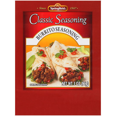 Springfield® Burrito Seasoning Classic Seasoning 3 oz Packet