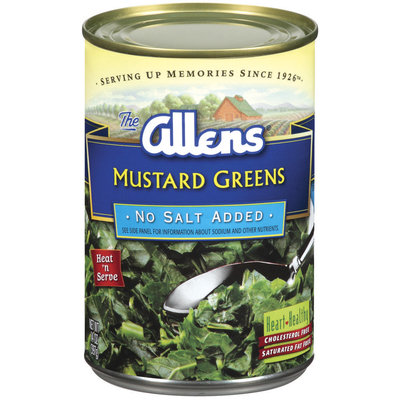 The Allens No Salt Added Mustard Greens 14 Oz Can