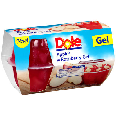 Dole Apples in Raspberry Gel