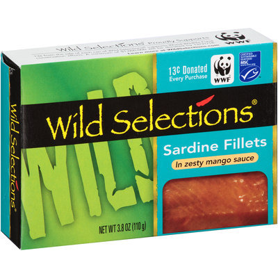 Wild Selections® Sardine Fillets in Zesty Mango Sauce 3.8 oz. Box