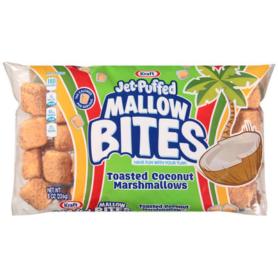 Kraft Jet-Puffed Mallow Bites Toasted Coconut Marshmallows 8 oz. Bag