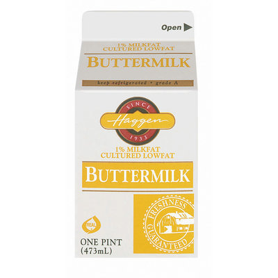 Haggen 1% Milkfat Buttermilk 1 Pt Carton