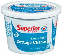 Superior Large Curd Cottage Cheese 16 Oz Plastic Tub