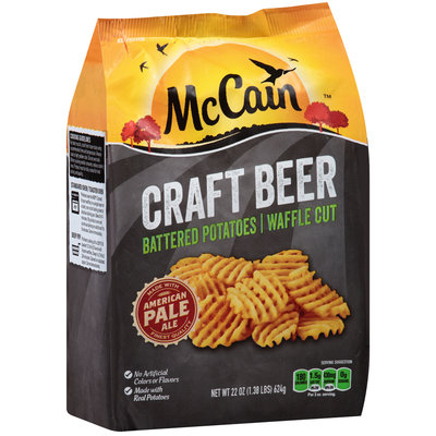 McCain® Craft Beer Battered Potatoes Waffle Cut Fries 22 oz. Bag