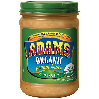Adams Organic Crunchy Peanut Butter 16 Oz Jar