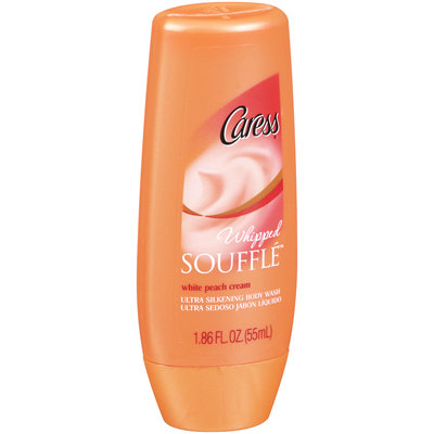 Caress Whipped Souffle White Peach Cream Body Wash 1.86 Fl Oz Squeeze Bottle