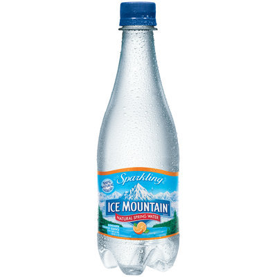 Ice Mountain Sparkling Natural Spring Water Mandarin Orange Essence 0.5L Plastic Bottle