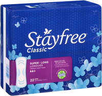 Stayfree® Super Long Classic Pads 22 ct Pack
