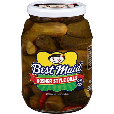 Best Maid Kosher Style Dills Pickles 32 fl. oz. Jar
