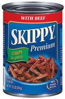 Skippy® Dog Food with Beef Strips in Gravy