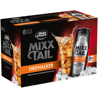 Bud Light® Mixx Tail Premium Red Hot Cinnamon Apple Cocktail 8-12 fl. oz. Slim Cans