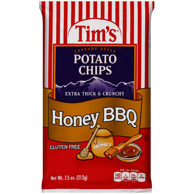 Tim's® Cascade Style Honey BBQ Potato Chips 7.5 oz. Bag