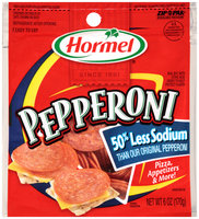 Hormel® 50% Less Sodium Pepperoni 6 oz. ZIP-PAK®