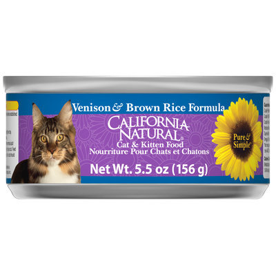California Natural® Venison & Brown Rice Formula Wet Cat & Kitten Food 5.5 oz . Can