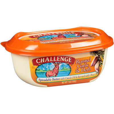 Challenge® Roasted Garlic & Herb Spreadable Butter 7 oz. Tub