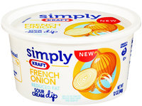 Simply Kraft Reduced Fat French Onion Sour Cream Dip 12 oz Plastic Tub