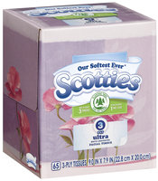 Scotties Ultra White Unscented 3 Ply Facial Tissue 65 Ct Box