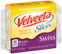 Velveeta Slices Swiss Cheese 16 ct Pack