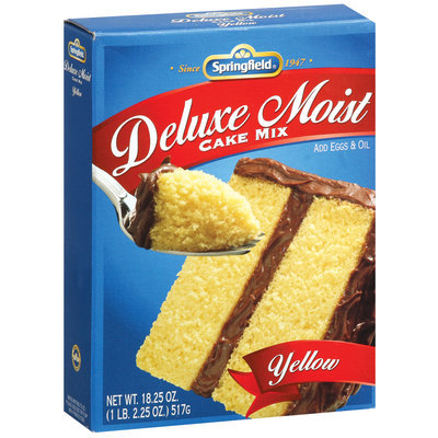 Springfield Deluxe Moist Yellow Cake Mix 18.25 Oz Box