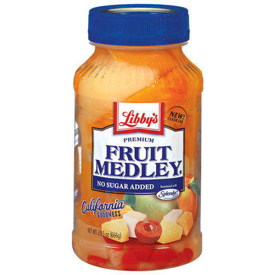 Libby's® Premium No Sugar Added Fruit Medley 23.5 Oz Plastic Jar