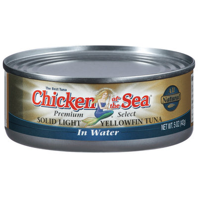 Chicken of The Sea Solid Light Yellowfin In Water Tuna 5 Oz Can