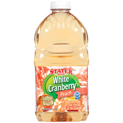 Stater Bros. White Cranberry Peach Juice Cocktail 64 Oz Plastic Bottle