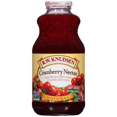 R.W. Knudsen Family® Natural Cranberry Nectar 100% Juice 32 fl. oz. Bottle