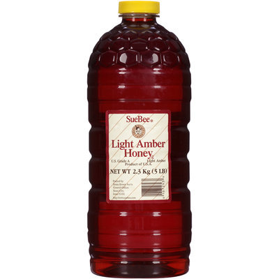 SueBee® Light Amber Honey 5 lb. Plastic Bottle