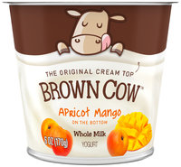 Brown Cow Apricot Mango on the Bottom Cream Top Yogurt 6 oz. Cup