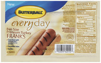 Butterball Everyday Bun Size Premium 16 Oz Turkey Franks 8 Ct Package