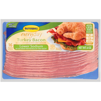 Butterball® Everyday Lower Sodium Turkey Bacon 6 oz. Package