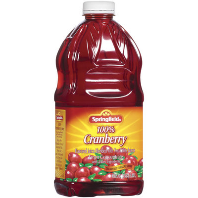 Springfield 100% Cranberry Juice 64 Fl Oz Plastic Bottle