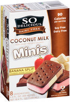 So Delicious Dairy Free Coconut Milk Minis Banana Split Non-Dairy Frozen Dessert 8-2.3 fl. oz. Sandwiches