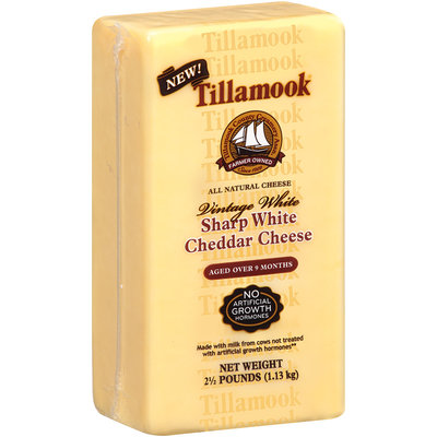 Tillamook® Vintage White Sharp White Cheddar Cheese 2.5 lb. Brick