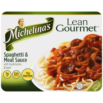 Michelina's® Lean Gourmet® Spaghetti & Meat Sauce with Mushrooms & Basil 9 oz. Tray