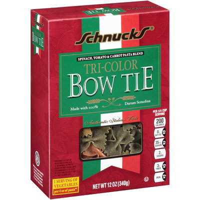 Schnucks® Tri-Color Bow Tie Pasta 12 oz. Box