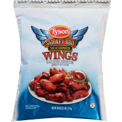 Tyson® Uncooked BBQ Seasoned Wings Sections 2.5 lbs.