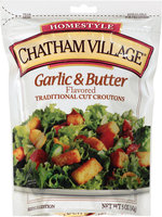 Chatham Village® Garlic & Butter Flavored Traditional Cut Croutons 5 oz. Bag