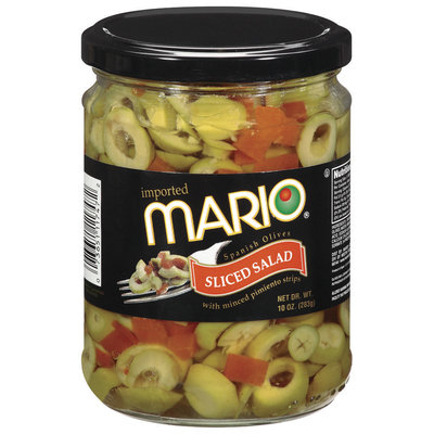 Mario Spanish Sliced Salad Olives 10 Oz Jar