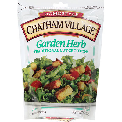 Chatham Village® Garden Herb Traditional Cut Croutons 5 oz. Bag