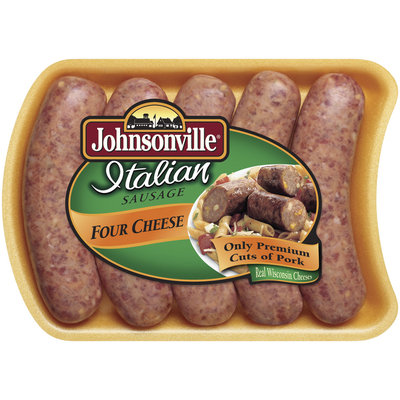 Johnsonville Four Cheese Italian Sausage Links 19oz tray (101360, 101372)