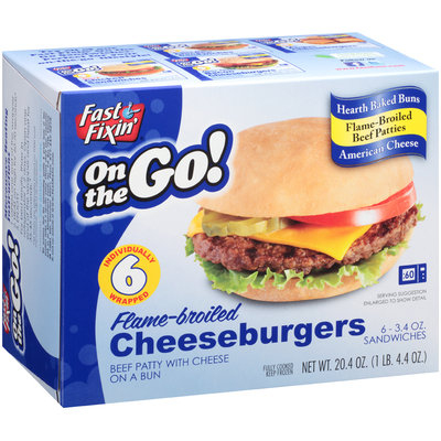 Fast Fixin'® On the Go! Flame-Broiled Cheeseburgers 6-3.4 oz. Box