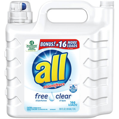 all® free clear Laundry Detergent Bonus 166 Loads 250 fl. oz. Bottle