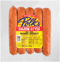 Polk's Cajun Style Bun Size Smoked Sausage 16 oz. Pack