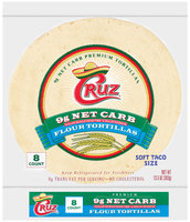 Cruz Flour Soft Taco Size 8 Ct Tortillas 13.5 Oz Bag
