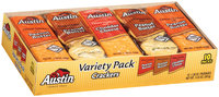Austin Variety Pack Cheese W/Peanut Butter/Toasty Crackers W/Peanut Butter/Cheese Crackers W/Cheddar Cheese Cracker Sandwiches 13.8 Oz Box