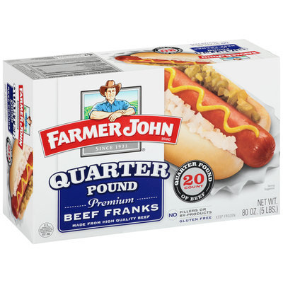Farmer John® Quarter Pound Beef Franks 80 oz. Box